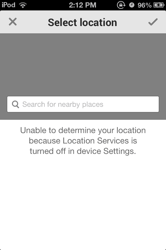 location services turned off for Google+ iOS app